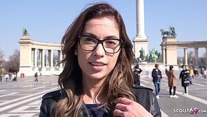 GERMAN SCOUT - TINY GLASSES COLLEGE GIRL FREDERICA PICK UP AND FUCK FOR CASH